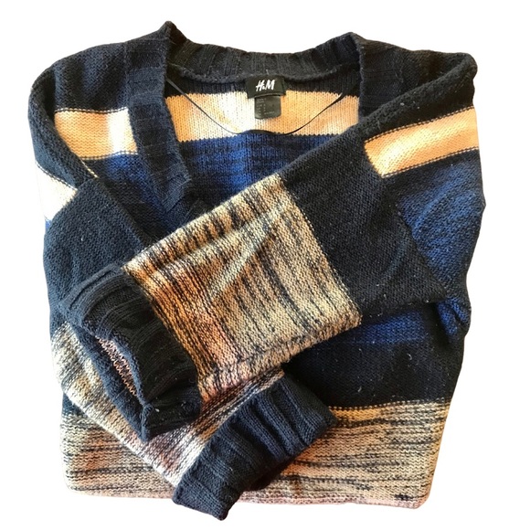 H&M | Baggy Striped Hi-Low Sweater Tunic Size S/M - Picture 1 of 5